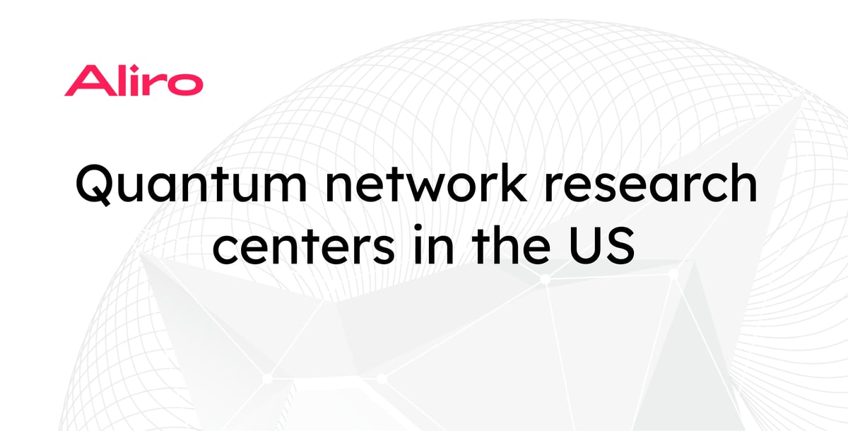 Quantum network research centers in the US