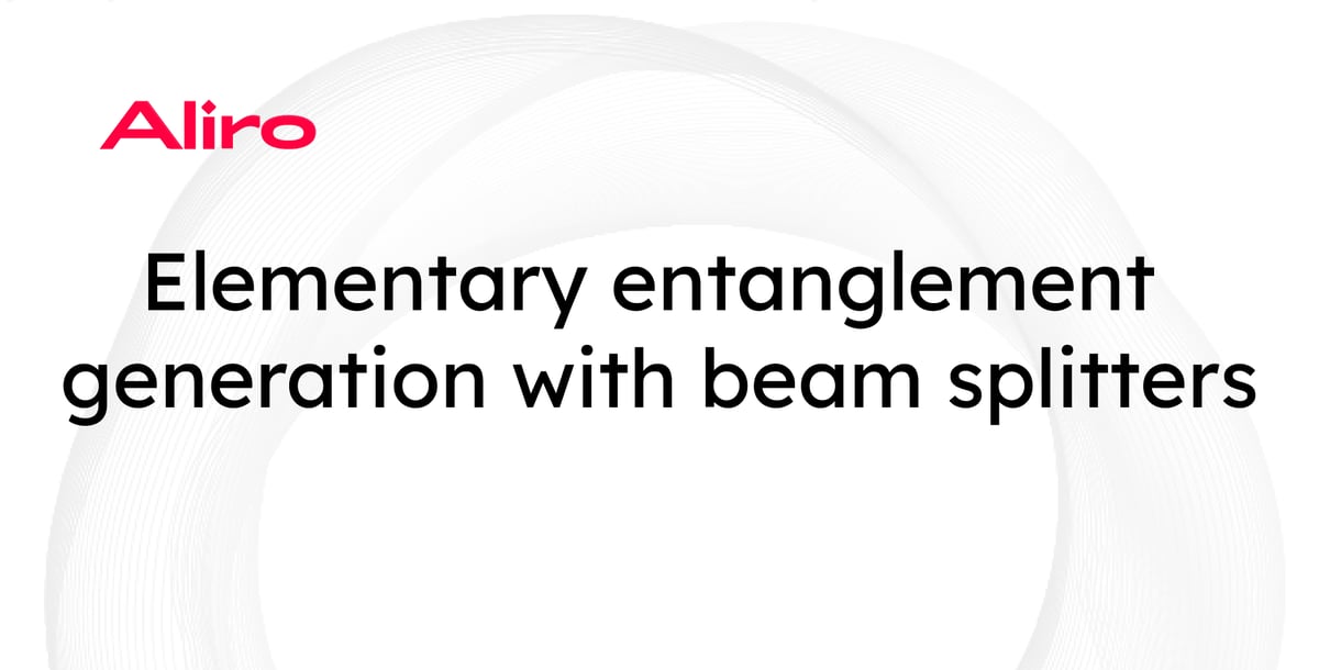 Elementary entanglement generation with beam splitters